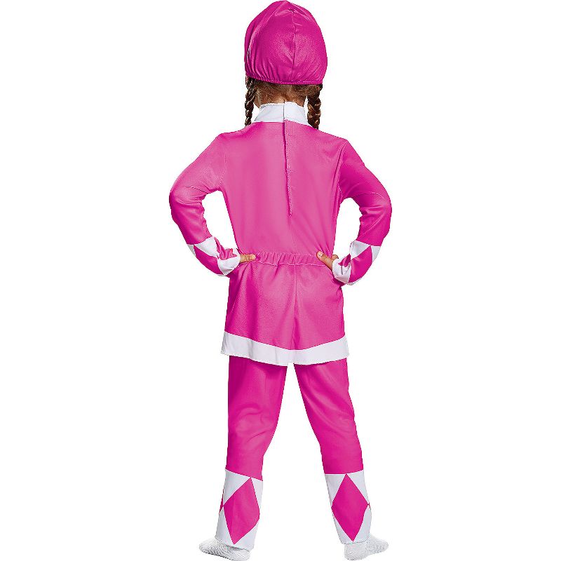 Toddler Girls' Classic Mighty Morphin Pink Ranger Jumpsuit, 2 of 5