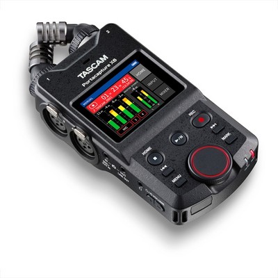 Tascam Portacapture X6 Portable Field Audio Recorder, 96 kHz 32-bit Floating, Color Touchscreen, 6-in/2-out USB Interface, XLR Inputs, MicroSD Slot