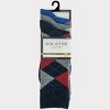 Goldtoe Signature Collection Men's Argyle Crew Socks 3pk - Gray/Red/Navy Blue 6-12.5 - 2 of 4