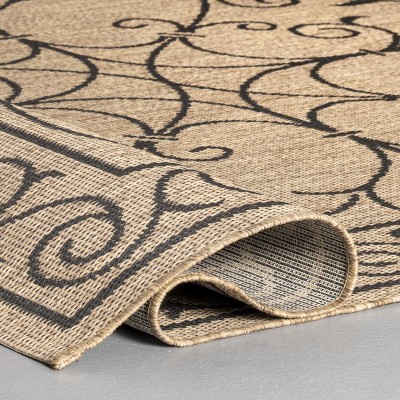 Serene Vine 5' x 7' Brown Synthetic Indoor/Outdoor Area Rug