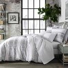 King Ziggy Reversible Duvet Cover Set White - City Scene: Cotton, OEKO-TEX Certified, Includes 2 Shams - 2 of 4