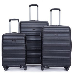 3 Piece Luggage Set,Hardshell Suitcase Set with Spinner Wheels & TSA Lock, Expandable Lightweight Carry On Luggage Suitcase - 1 of 4