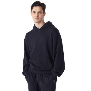 Future Planet Mens Globe Premium Pullover French Terry Soft Cotton Hoodie Sweatshirt Loose Fit Ink Navy - 1 of 4