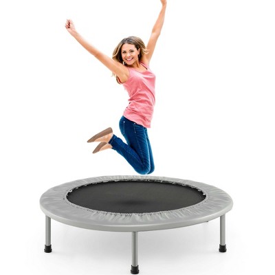 Costway Mini Rebounder Trampoline With Adjustable Hand Rail Bouncing Workout  Exercise : Target