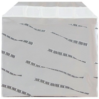 JAM Paper 5x6.125 Booklet Foil Envelopes w/Self-Adhesive Closure Silver Film 01323265B