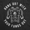 Womens Hang Out With Your Fangs Out T Shirt Funny Vampire Bat Halloween Novelty Tee - Crazy Dog Women's T Shirt - 2 of 4