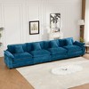 Wider Armrest 3-Seater Chenille Straight Sectional Sofas with Double-Layer Cushions and Modular Design - 4 of 4