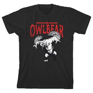 Dungeons & Dragons Owlbear Crew Neck Short Sleeve Boys' Black T-shirt - 1 of 3