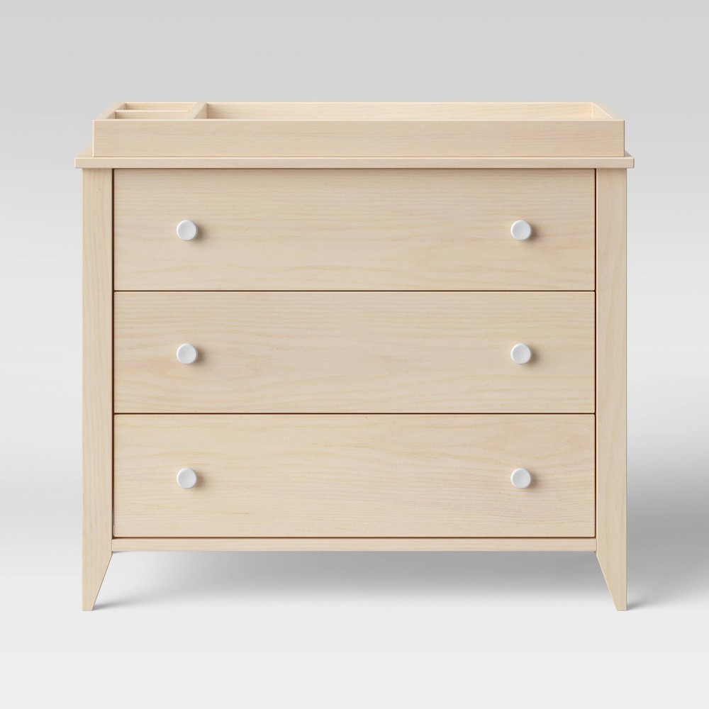 Photos - Changing Table Babyletto Sprout 3-Drawer Changer Dresser - Washed Natural And White