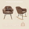 Upholstered Glider Rocking Chair with Backrest, Stylish Rocker with Padded Seat Rubber Wood Legs, Stylish Accent Armchair for Home Office - 2 of 4