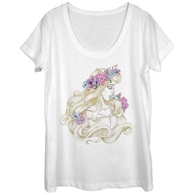 Women's Sleeping Beauty Aurora Profile Scoop Neck : Target