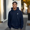 Dalix Ghost Embroidery Relaxed Hoodie Soft Fleece Sweatshirt Drawcord Fit Lounge Mens - 3 of 4