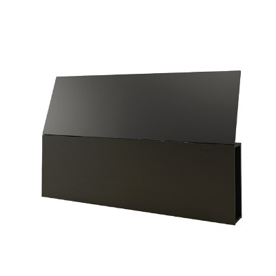 Serenity Queen Size Floating Black Wood Platform Bed with Storage