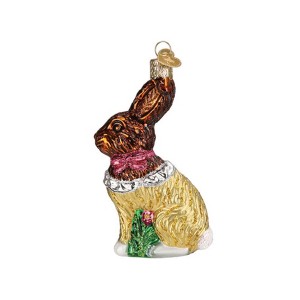 Old World Christmas Glass Blown Ornament for Christmas Tree, Chocolate Easter Bunny - 1 of 4