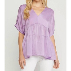 Women's Double V Tiered Top - Plus - entro - 1 of 4
