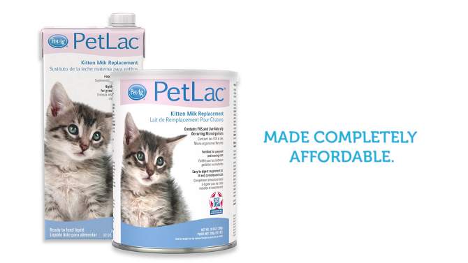 PetLac Milk Replacer Liquid for Kittens Wet Cat Food - 32oz, 2 of 6, play video