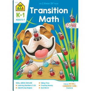School Zone Transition Math Grades K-1 Workbook - (Paperback) - 1 of 4