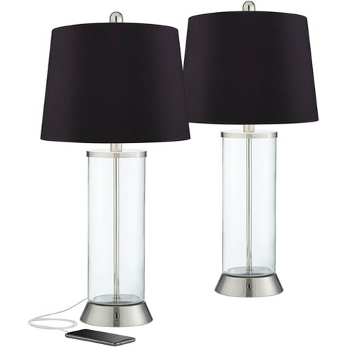 360 Lighting Modern Table Lamps 27 5, Column Floor Lamp With Charging Station