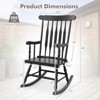 Costway Set of 2 Wood Rocking Chair Glossy Finish White\ Coffe - image 3 of 4