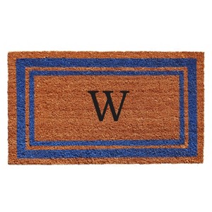 Calloway Mills 152971830A Blue Border 18 In. x 30 In. Monogram Doormat - 1 of 4