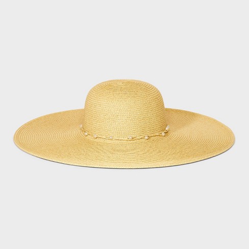 Straw Embellished Floppy Hat - A New Day™ : Target