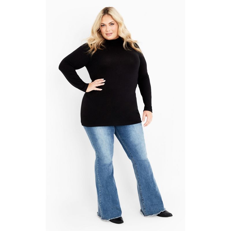Women's Plus Size Everly Tunic - black | AVENUE, 3 of 7