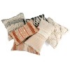 Haven Square Stripe Shag Decorative Pillow - Shiraleah - 2 of 3