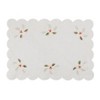 Saro Lifestyle Placemats With Embroidered Holly and Ribbon Design (Set of 4) - 2 of 4