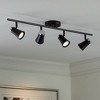 Pro Track 4-Light Heads LED Ceiling Track Light Fixture Kit GU10 Dimmable Black Brushed Nickel Finish Metal Modern Kitchen Bathroom 32 1/4" Wide - 2 of 4