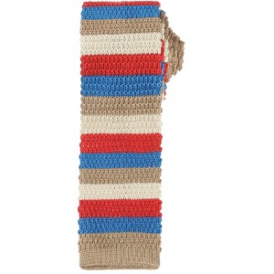 INSPIRE CHIC Men's Knitted Striped Skinny Neckties - 1 of 4