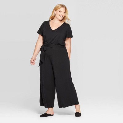 short sleeve jumpsuit plus size