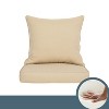 ARTPLAN Indoor/Outdoor All Weather Chair Cushions Set Deep Seat Back Pillows Outdoor Cushions for Patio Furniture - 3 of 4
