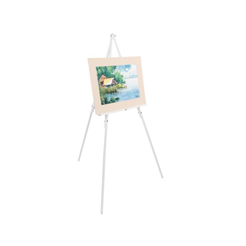 Creative Mark Thrifty 66” Inch Tall Wood Tripod Sign & Display Floor Easel – Foldable, Adjustable Tray Chain, 4 of 6