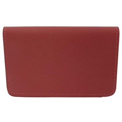 Ctm Leather Top Stub Checkbook Cover Wallet, Red : Target