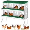 Nesting Boxes for Chickens, Metal Roll Out Laying Nest Box with Perch, Secure Lid Wall Mount or Free Standing - 2 of 4