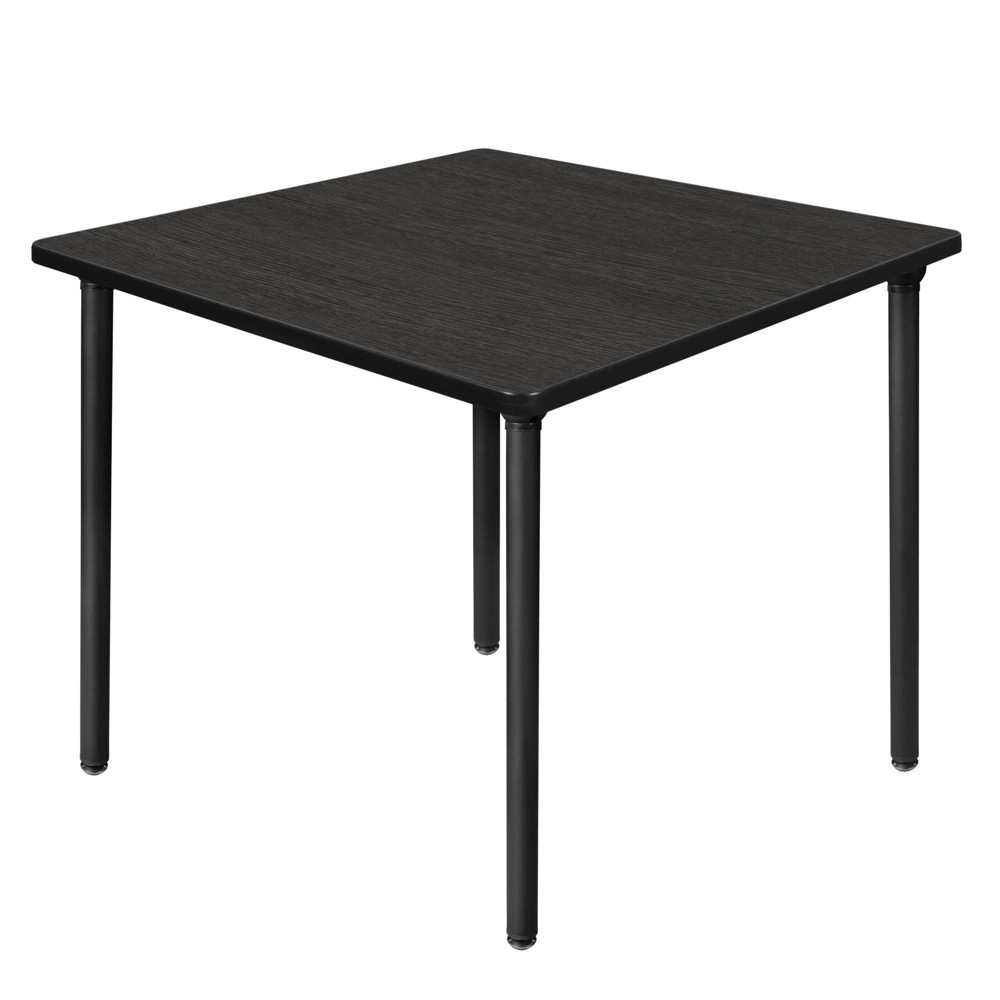 Photos - Dining Table 36" Medium Kee Square Breakroom Table with Folding Legs Ash Gray/Black - R