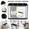 LunaLulinlk Kitchen Cutlery Utensil Holder Spoon Fork Storage Organizer for Countertop Kitchen Rustproof, Flatware Caddy Stainless Steel - 2 of 4