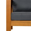 NAYSAYE Patio Chaise Lounges Outdoor Wood Leisure Set with Cushions and Side Table for Backyard Balcony, Gray and Teak, 28.7"*27.9"*24" - 3 of 4