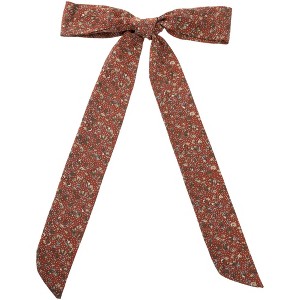 Elerevyo Women's Floral Chiffon Lightweight Skinny Neck Scarf Neckerchief - 1 of 4