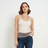 Women's Elegant Pearl & Rhinestone Sheer Top - Slim Fit Layering Blouse Cherie Code - 4 of 4