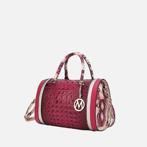 MKF Collection Eleanor Faux Crocodile-Embossed Vegan Leather Women’s Satchel by Mia K - 1 of 4