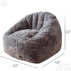 MAXYOYO Giant Bean Bag Chair - Faux Fur Oversized Shell Design for Gaming (Dark Grey) - 2 of 4