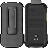 Nakedcellphone Holster Case for Sonim XP3plus 5G Flip Phone (2025, X320) - Ratchet Belt Clip Holder - Black - 3 of 4
