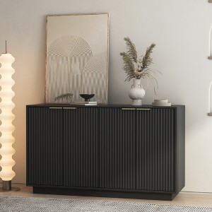 KTMBDW 55" Fluted Sideboard Buffet Cabinet with Storage, 4 Doors & Adjustable Shelf, Modern Accent Coffee Bar Console Table for Kitchen, Entryway - 1 of 4