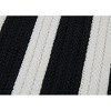 Colonial Mills Stripe It - Black White 2 ft.x8 ft. Runner (Rectangle) Rug Indoor/Outdoor 100% Polypropylene - 2 of 4
