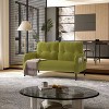 Okak Modern Corduroy Tufted 2-Seater Loveseat Sofa with Sturdy Metal Feets,Upholstered Armchair Sofa Couch for Living Room,Apartment - 2 of 4