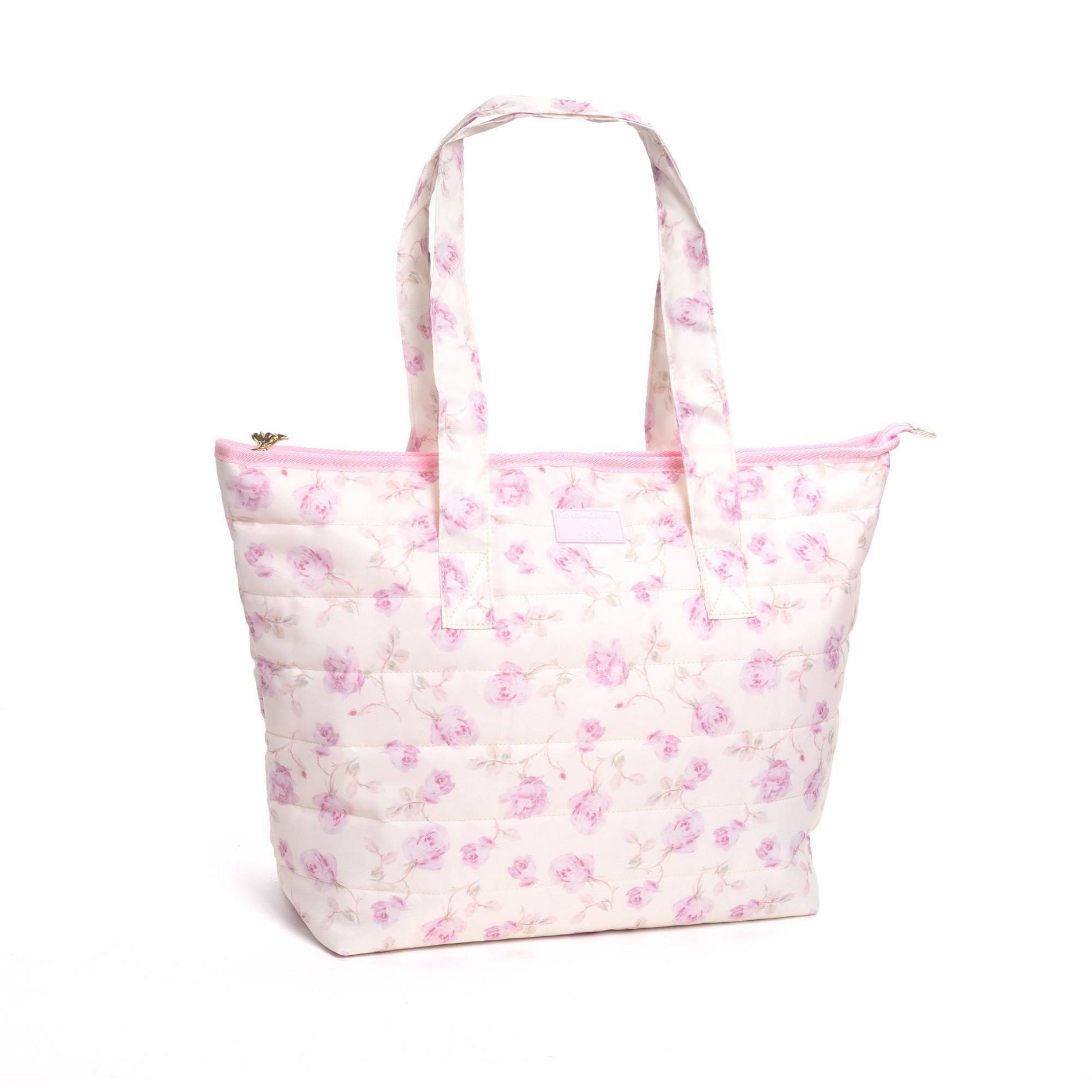 LoveShackFancy x Target - Yoobi Ribbon Rosa Quilted Tote Bag Sterling Dusk