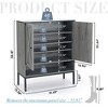 Brafabhome Gray Slim Shoe Storage Cabinet with Adjustable Shelf, Wood Entryway 5 Tier Shoe Rack Organizer with Opening Shelf for Slippers | 20 Pairs - 2 of 4
