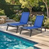 Hyleory Adjustable Aluminum Folding Chaise Lounge - Locking Legs for Secure Relaxation - 2 of 4