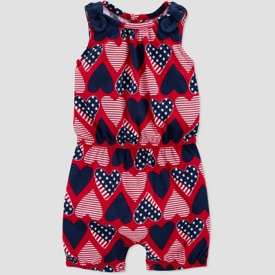 girls 4th of july romper